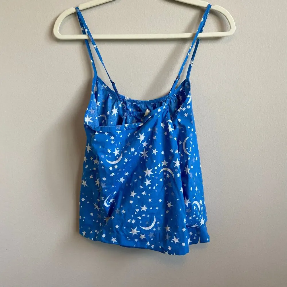 Printfresh Celestial Skys Blue Sleep Tank Top Size Large - Picture 4 of 5